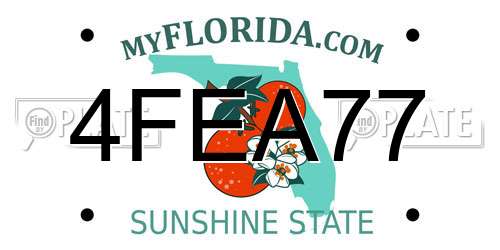4FEA77 Florida License Plate