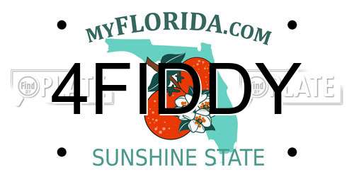 4FIDDY Florida License Plate