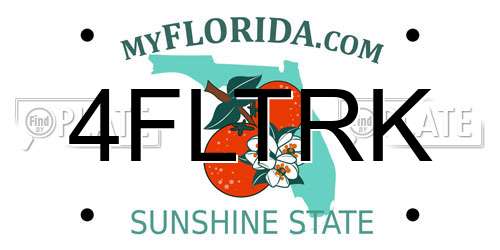 4FLTRK Florida License Plate