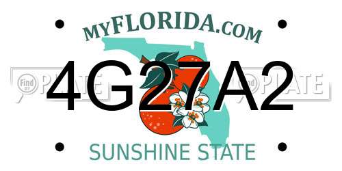 4G27A2 Florida License Plate