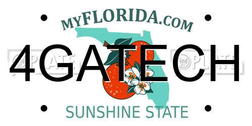 4GATECH Florida License Plate