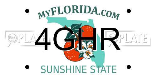4GHR Florida License Plate