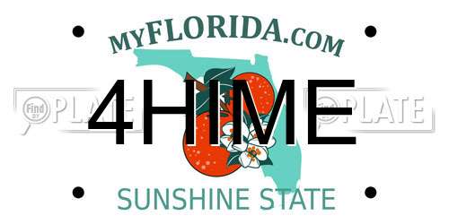 4HIME Florida License Plate