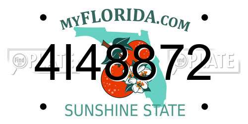 4I48872 Florida License Plate