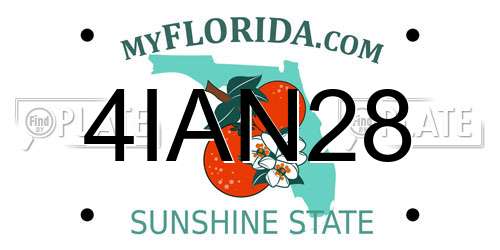 4IAN28 Florida License Plate