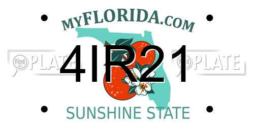 4IR21 Florida License Plate