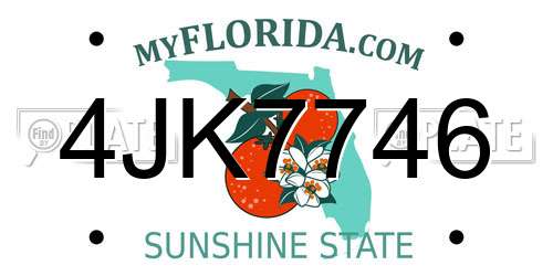 4JK7746 Florida License Plate