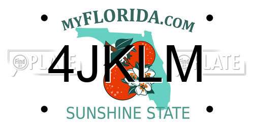 4JKLM Florida License Plate