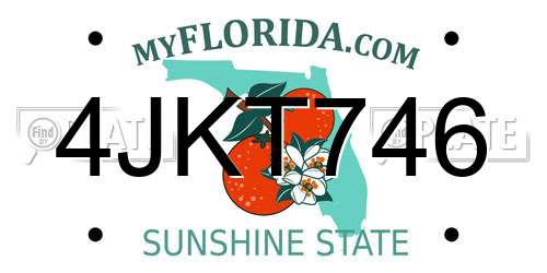 4JKT746 Florida License Plate