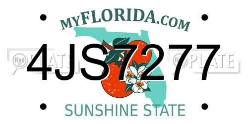 4JS7277 Florida License Plate
