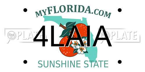 4LAIA Florida License Plate