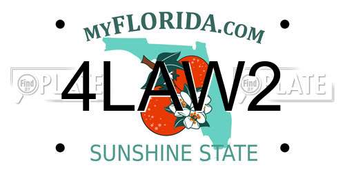 4LAW2 Florida License Plate