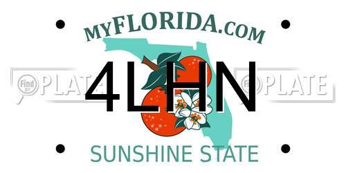 4LHN Florida License Plate