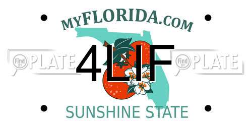 4LIF Florida License Plate