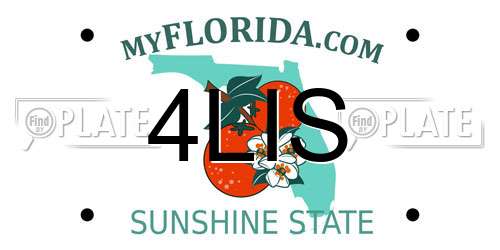 4LIS Florida License Plate