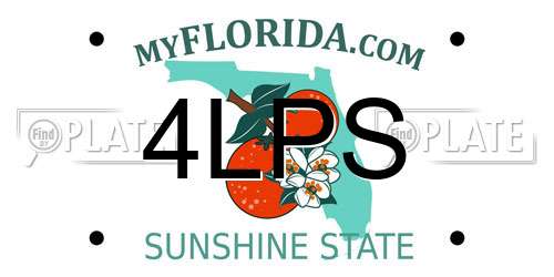 4LPS Florida License Plate