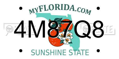4M87Q8 Florida License Plate