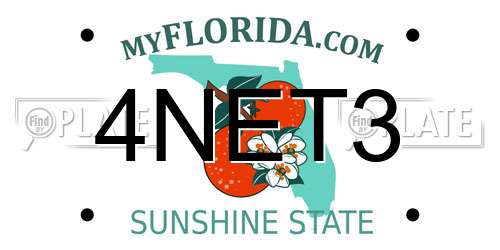 4NET3 Florida License Plate