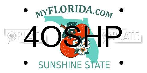 4OSHP Florida License Plate