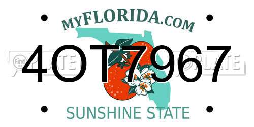 4OT7967 Florida License Plate