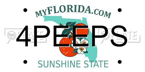4PEEPS Florida License Plate