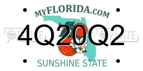 4Q20Q2 Florida License Plate