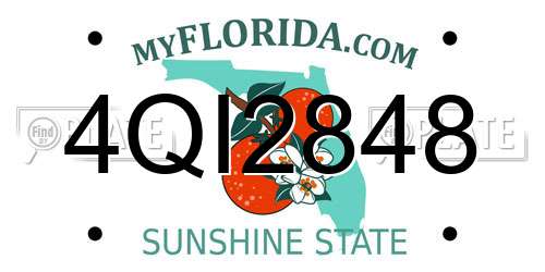 4QI2848 Florida License Plate