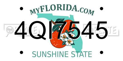 4QI7545 Florida License Plate