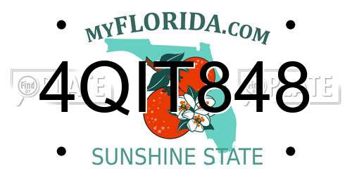 4QIT848 Florida License Plate
