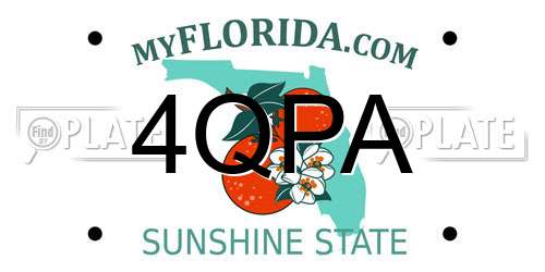4QPA Florida License Plate