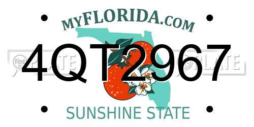 4QT2967 Florida License Plate