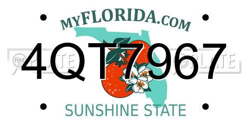 4QT7967 Florida License Plate