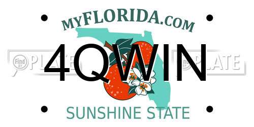 4QWIN Florida License Plate