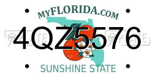 4QZ5576 Florida License Plate