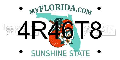 4R46T8 Florida License Plate