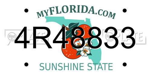 4R48833 Florida License Plate