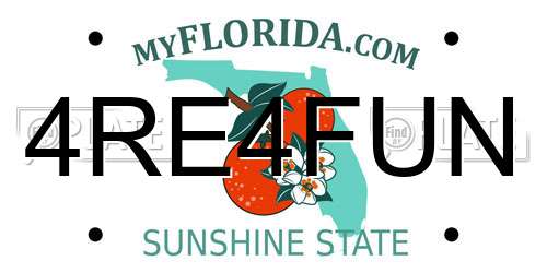 4RE4FUN Florida License Plate