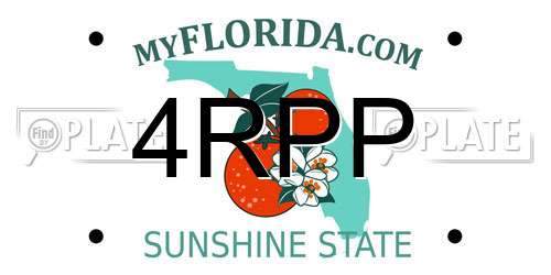4RPP Florida License Plate