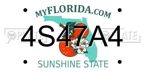 4S47A4 Florida License Plate