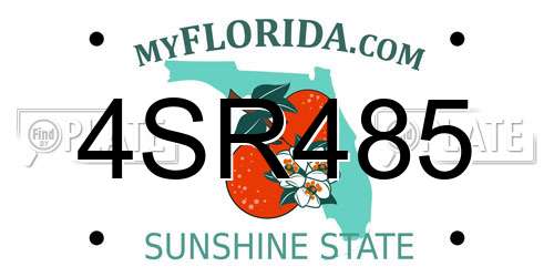 4SR485 Florida License Plate