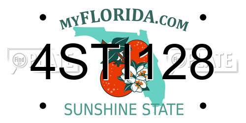4STI128 Florida License Plate