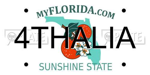 4THALIA Florida License Plate