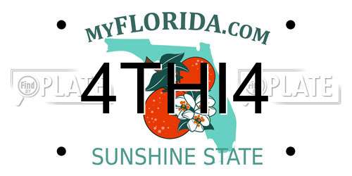 4THI4 Florida License Plate