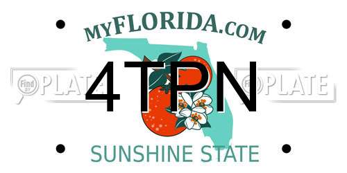 4TPN Florida License Plate