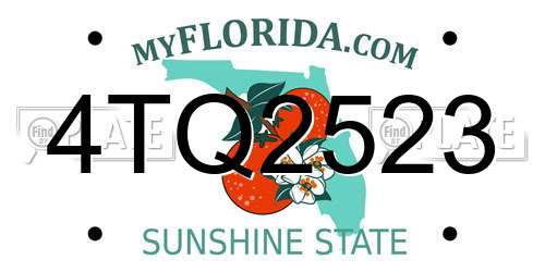 4TQ2523 Florida License Plate
