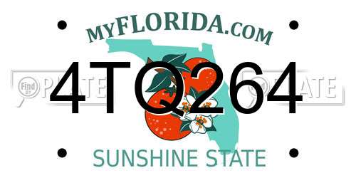 4TQ264 Florida License Plate