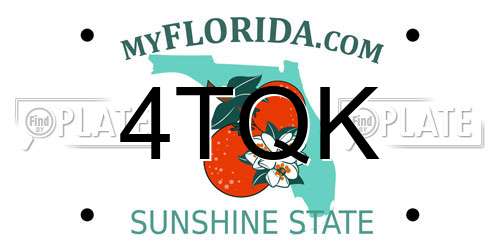 4TQK Florida License Plate