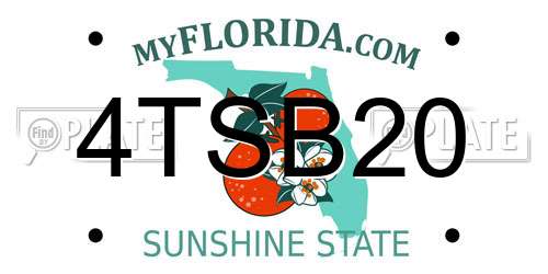 4TSB20 Florida License Plate