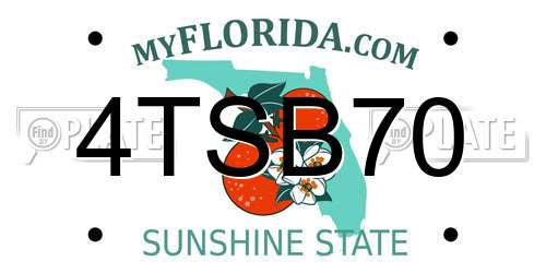4TSB70 Florida License Plate