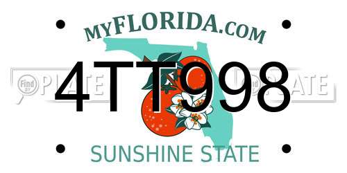 4TT998 Florida License Plate